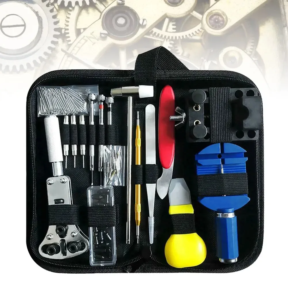 Watch Tool Repair Kit - 147 ชิ้น/เซ็ตนาฬิกาเปิดซ่อมชุดเครื่องมือบํารุงรักษานาฬิกาเครื่องมือฮาร์ดแวร์บํารุงรักษานาฬิกาเปิดกลับลบสายชุดซ่อม