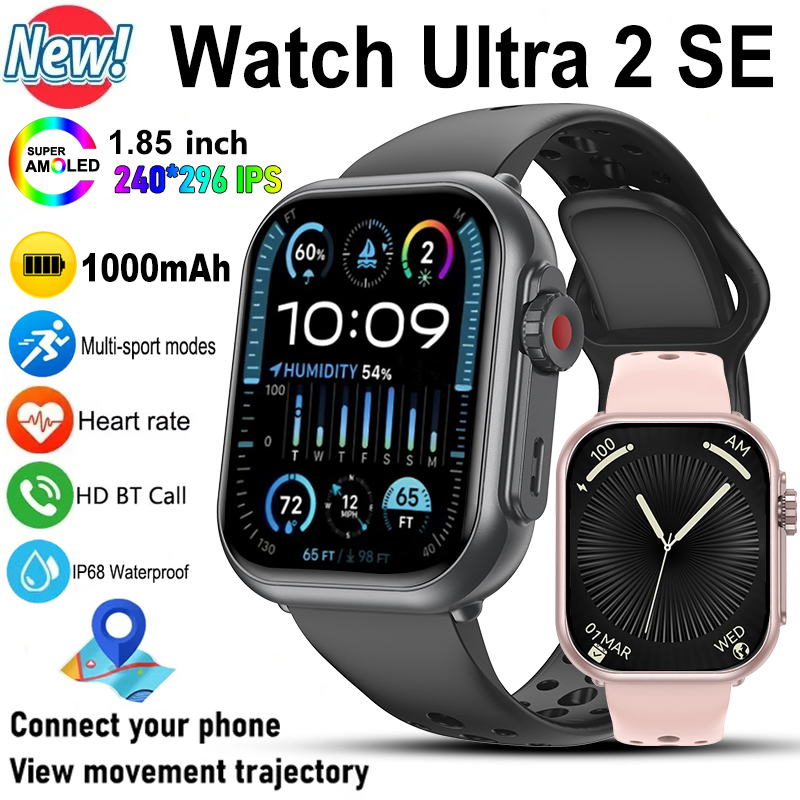 Smartwatch Watches For Women With Gps - สมาร์ทนาฬิกา Ultra 2 SE ผู้ชายผู้หญิง 1000mAh