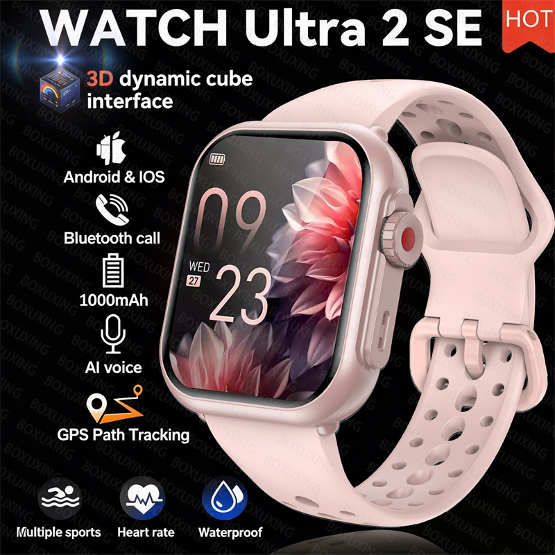 Smartwatch Watches For Women With Gps - นาฬิกาอัลตร้า K62 สำหรับผู้ชายและผู้หญิง แบตเตอรี่ 1000mAh หน้าจอ