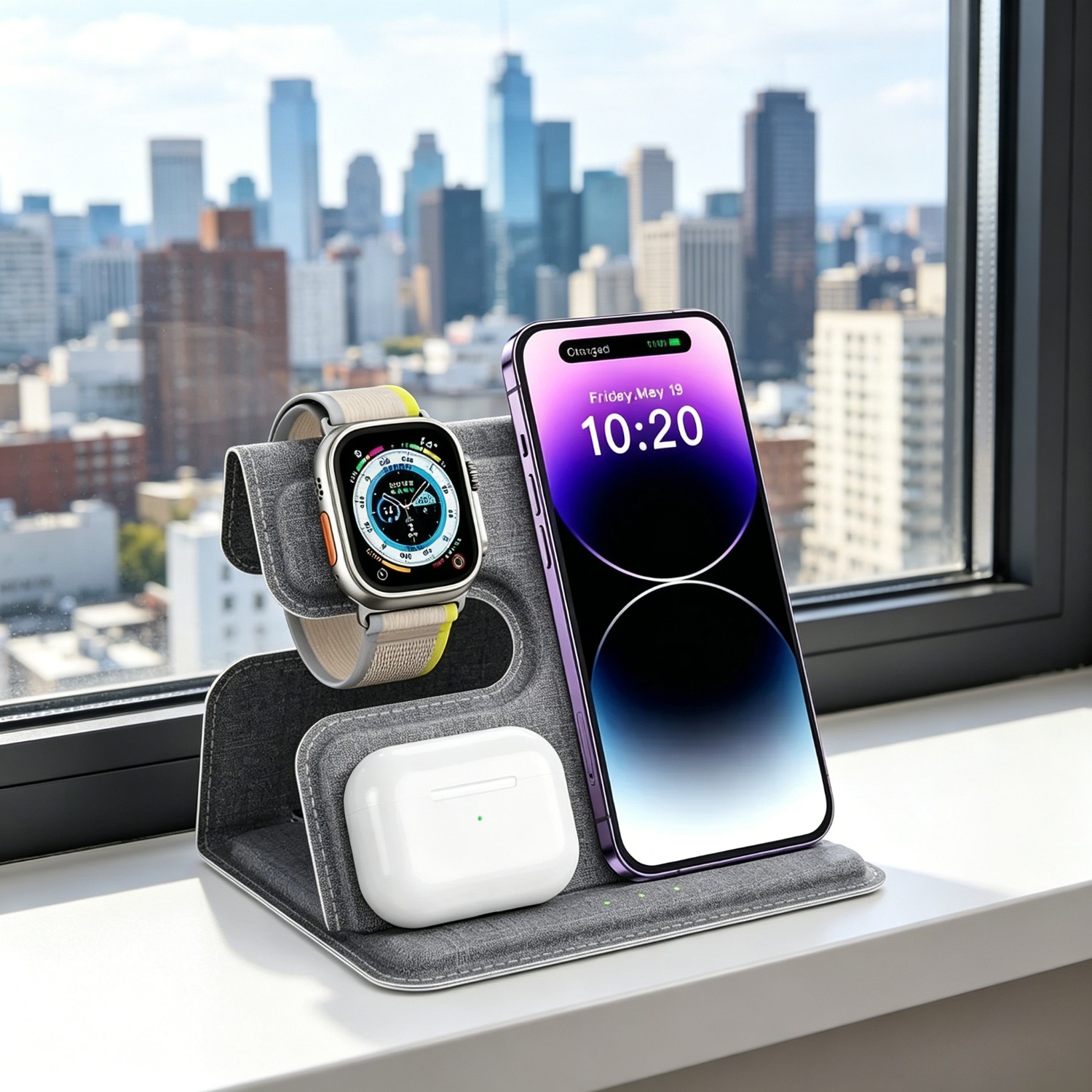 Watch 7 Smartwatch Iphone - แท่นชาร์จไร้สาย 3 in 1 สำหรับ iPhone
