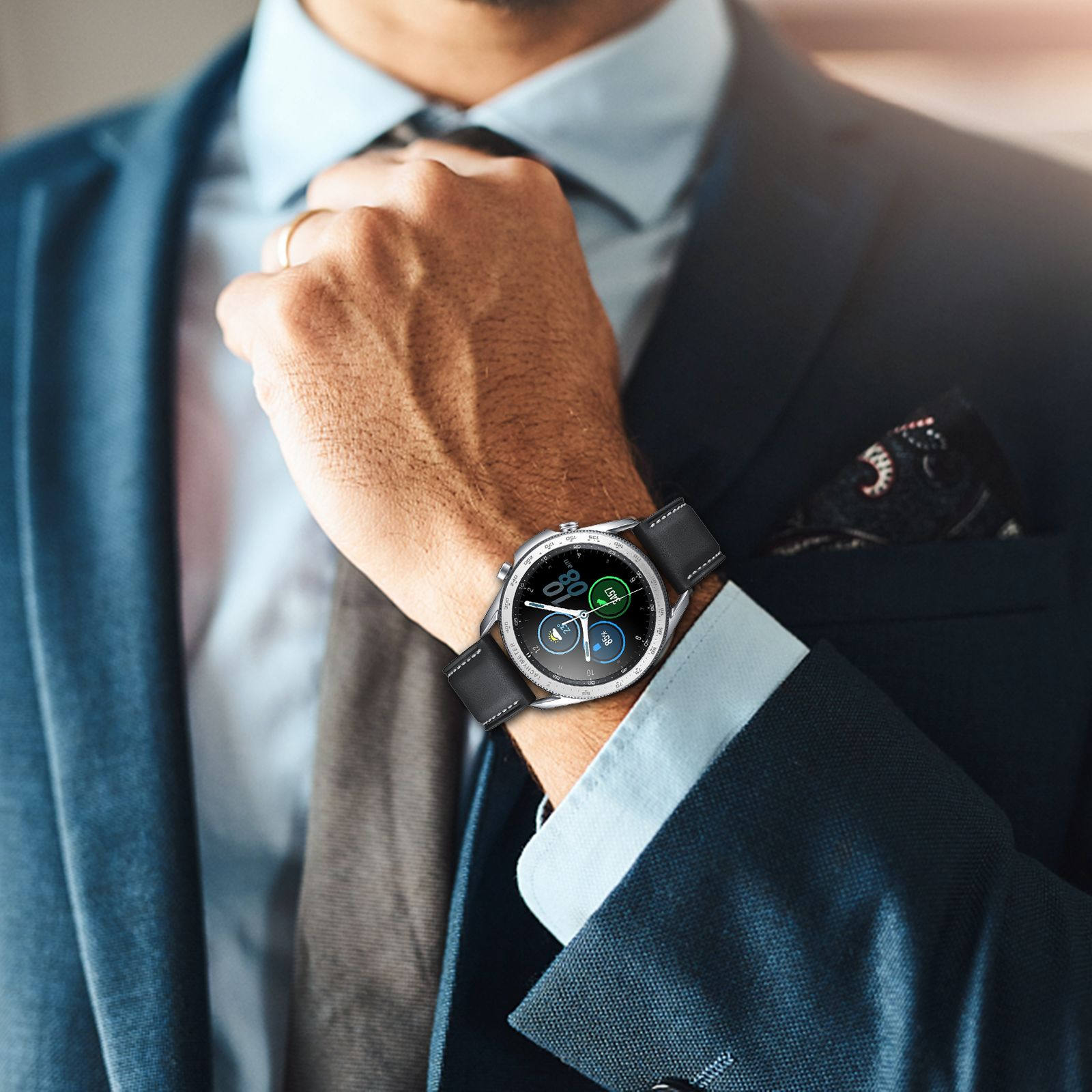 Smartwatch Ring Watches - กรอบป้องกันหน้าปัดนาฬิกาอัจฉริยะทำจากอะลูมิเนียมอัลลอยด์ น้ำหนักเบาพิเศษ กระชับพอดี ขัดเงาอย่างประณีต ดีไซน์ทันสมัย