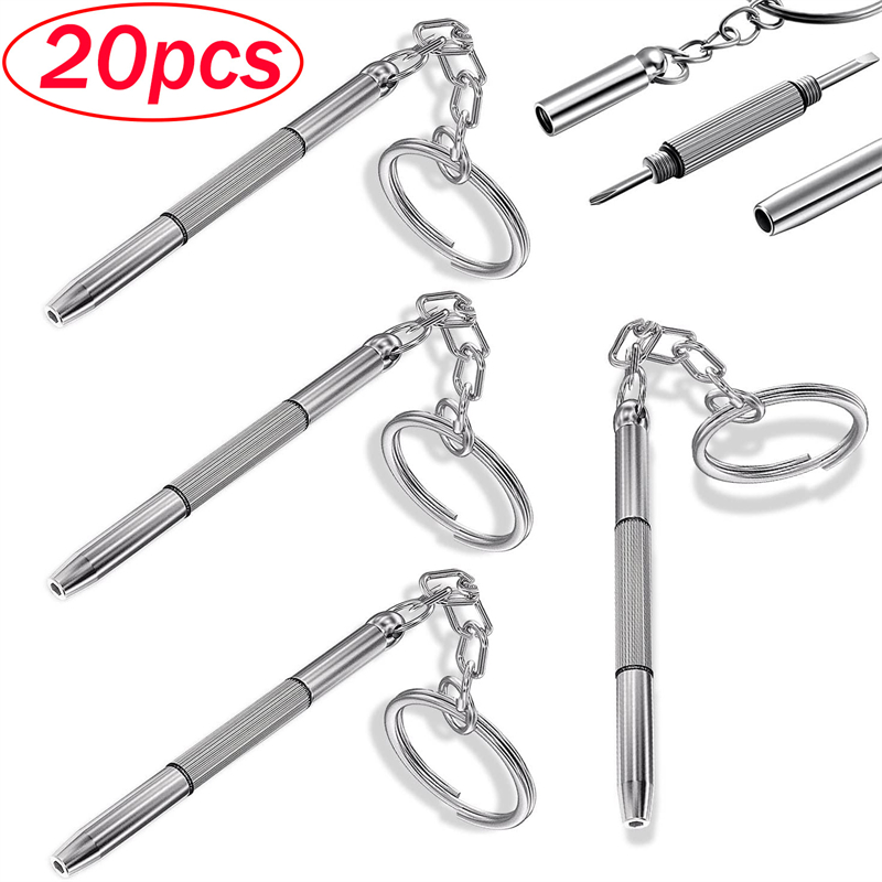 Watch Tool Repair Kit - มินิมือแว่นตาไขควง 3-in-1 ชุดซ่อมแว่นตามัลติฟังก์ชั่แว่นกันแดดนาฬิกาแว่นตาไขควงชุดพร้อมพวงกุญแจ