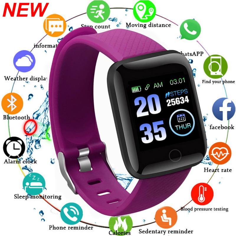 Smartwatch Square Watches For Men - 116plus สมาร์ทวอท์ชผู้ชายผู้หญิงฟิตเนส Tracker สร้อยข้อมือกีฬา Sleep Heart