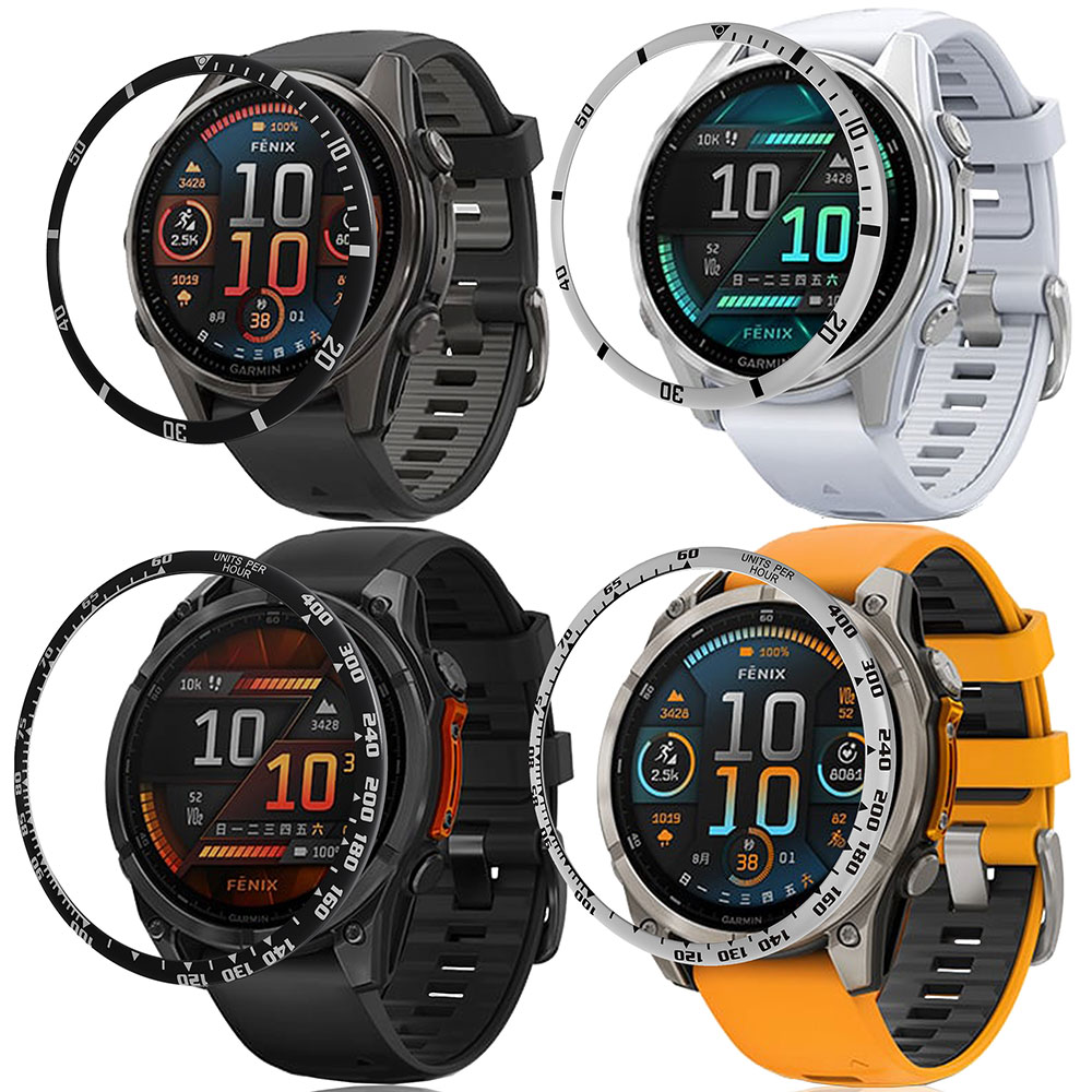 Smartwatch Ring Watches - ขอบนาฬิกาสำหรับการ์มิน ฟินิกซ์​​8 43 มม.47 มม.51 มม.อุปกรณ์เสริมสมาร์ทวอทช์ตัวป้องกันโลหะฝาครอบขอบกันชนแหวนกรอบ