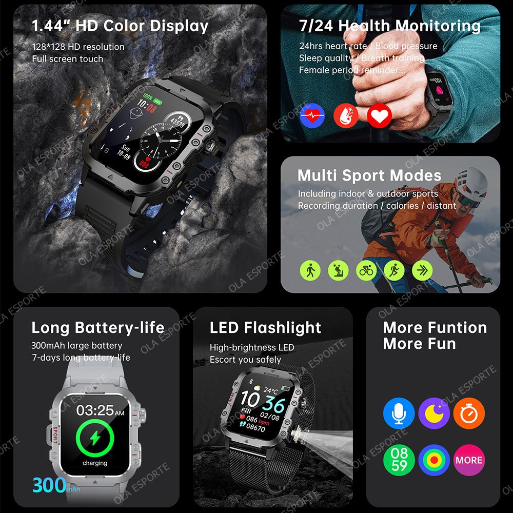 2026 ใหม่ทนทานทหาร GPS สมาร์ทน - Smartwatch Watches For Women With Gps บทวิจารณ์และราคา