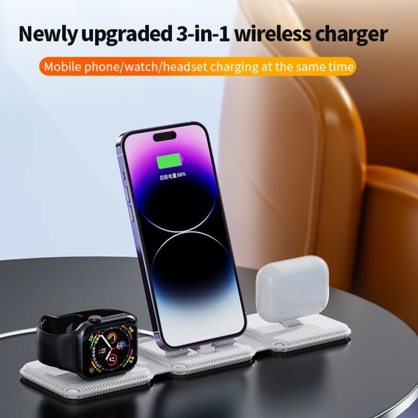 แท่นชาร์จไร้สายแม่เหล็ก 3 in 1 - Watch 7 Smartwatch Iphone บทวิจารณ์และราคา