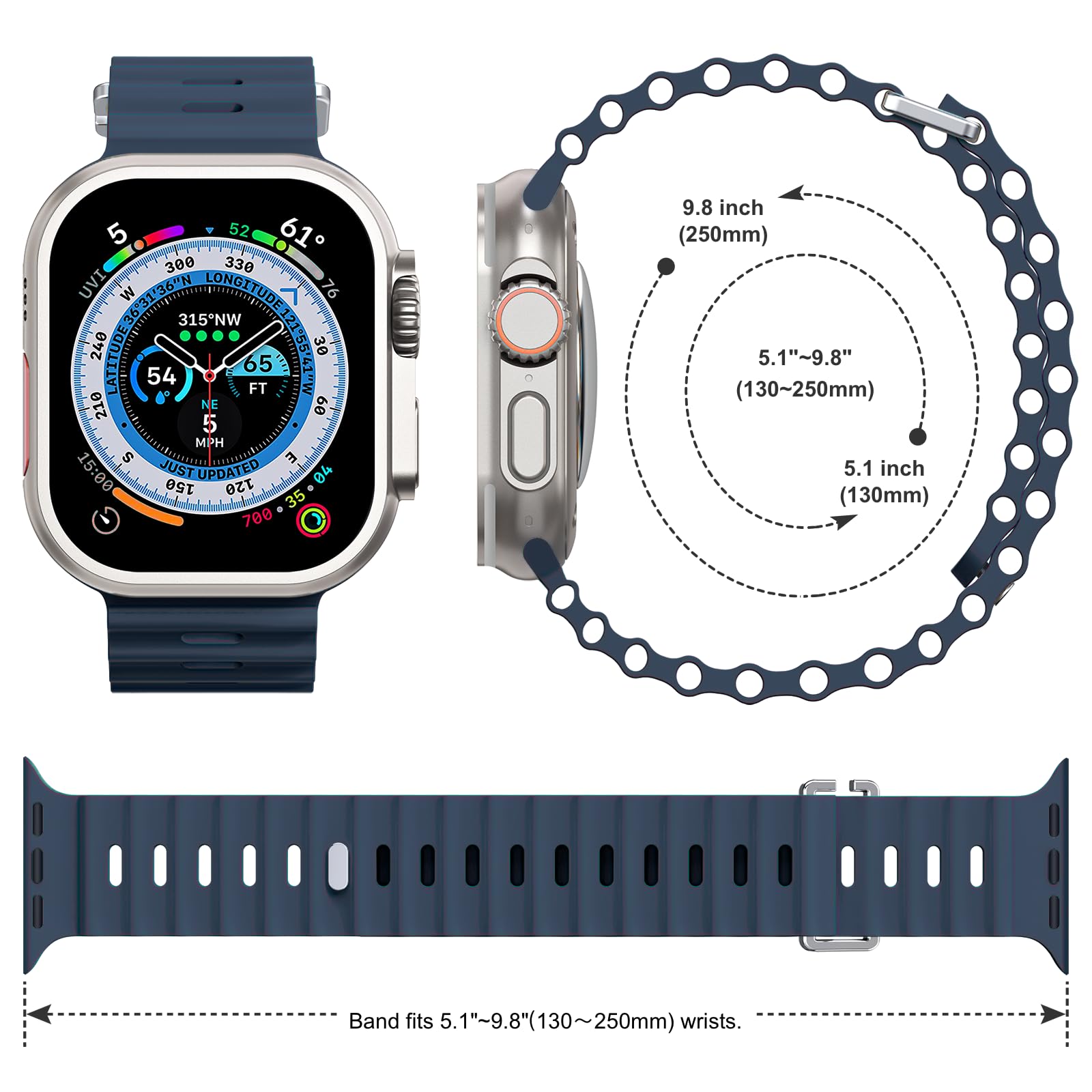 สายรัดข้อมือซิลิโคนแนวสปอร์ตสำ - Smartwatch Apple Watches For Women บทวิจารณ์และราคา