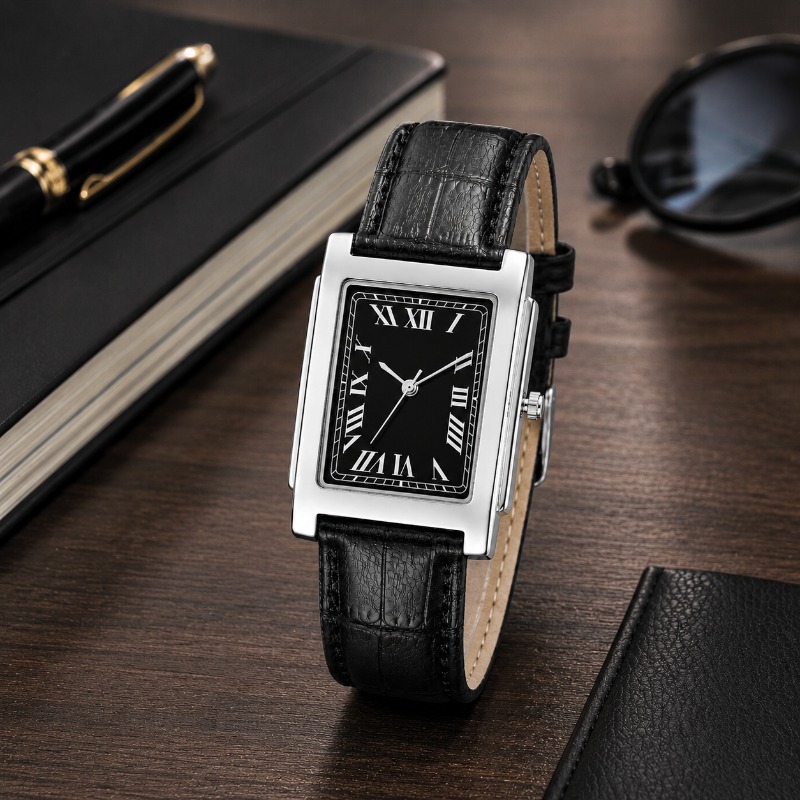 นาฬิกาข้อมือควอตซ์แบบอนาล็อกสำ - Smartwatch Square Watches For Men บทวิจารณ์และราคา
