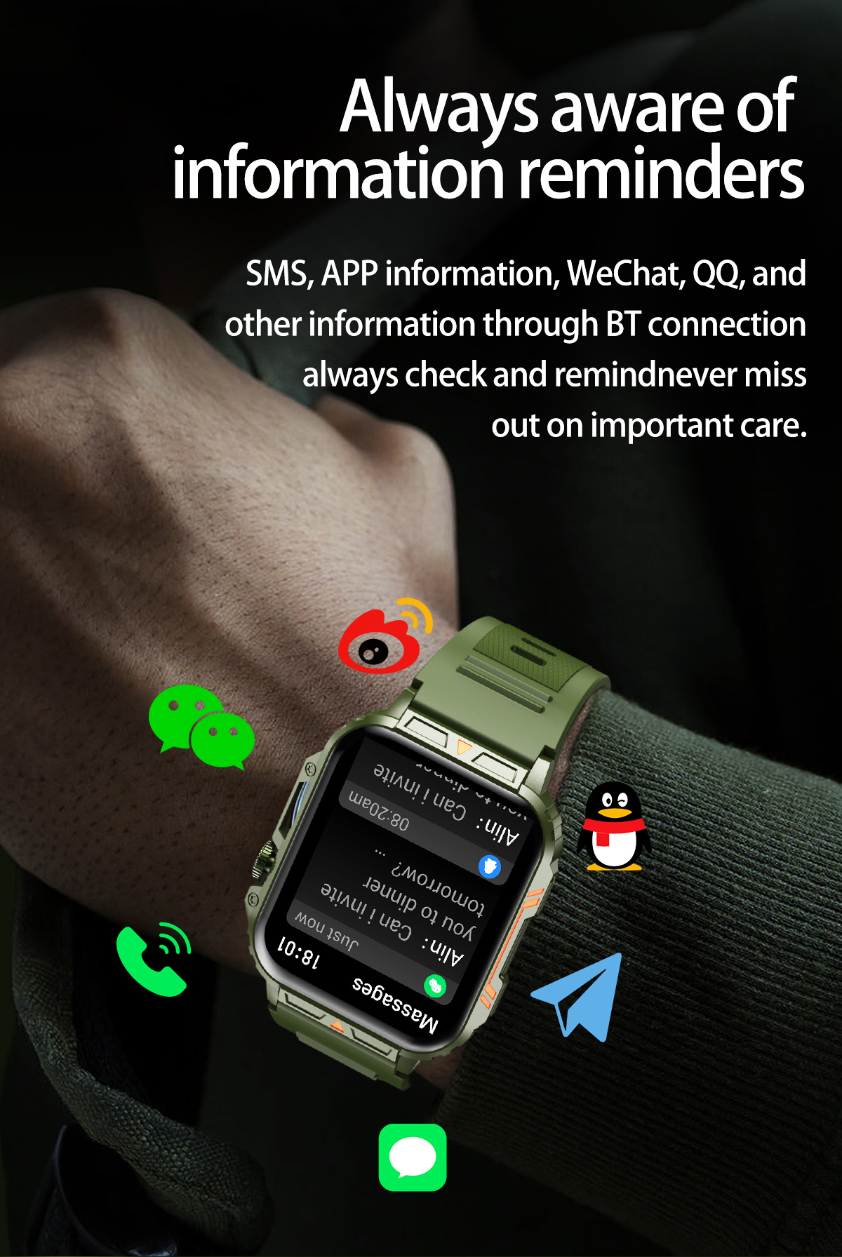 1.91สมาร์ทวอทช์สำหรับผู้ชาย, ส - Smartwatch Square Watches For Men บทวิจารณ์และราคา