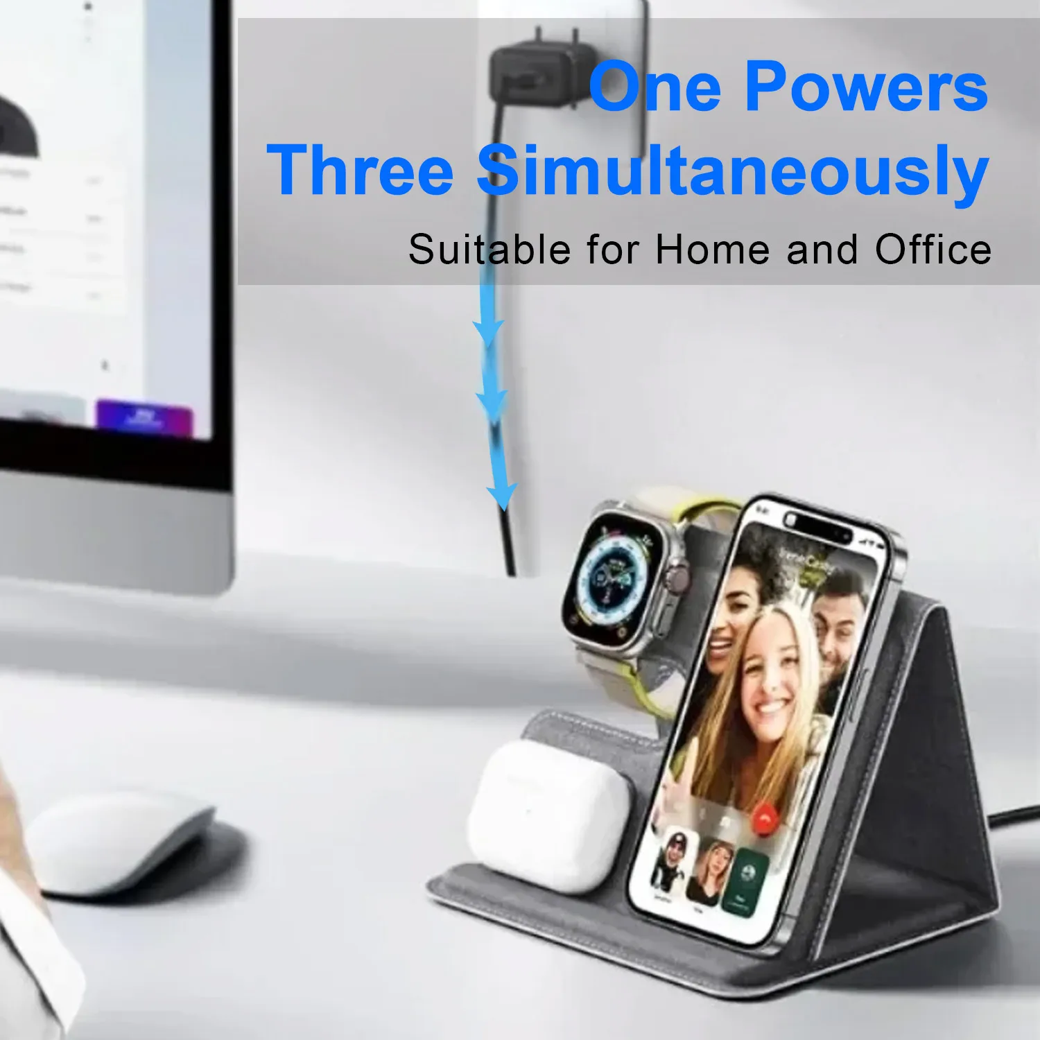 แท่นชาร์จไร้สาย 3 in 1 สำหรับ  - Watch 7 Smartwatch Iphone บทวิจารณ์และราคา