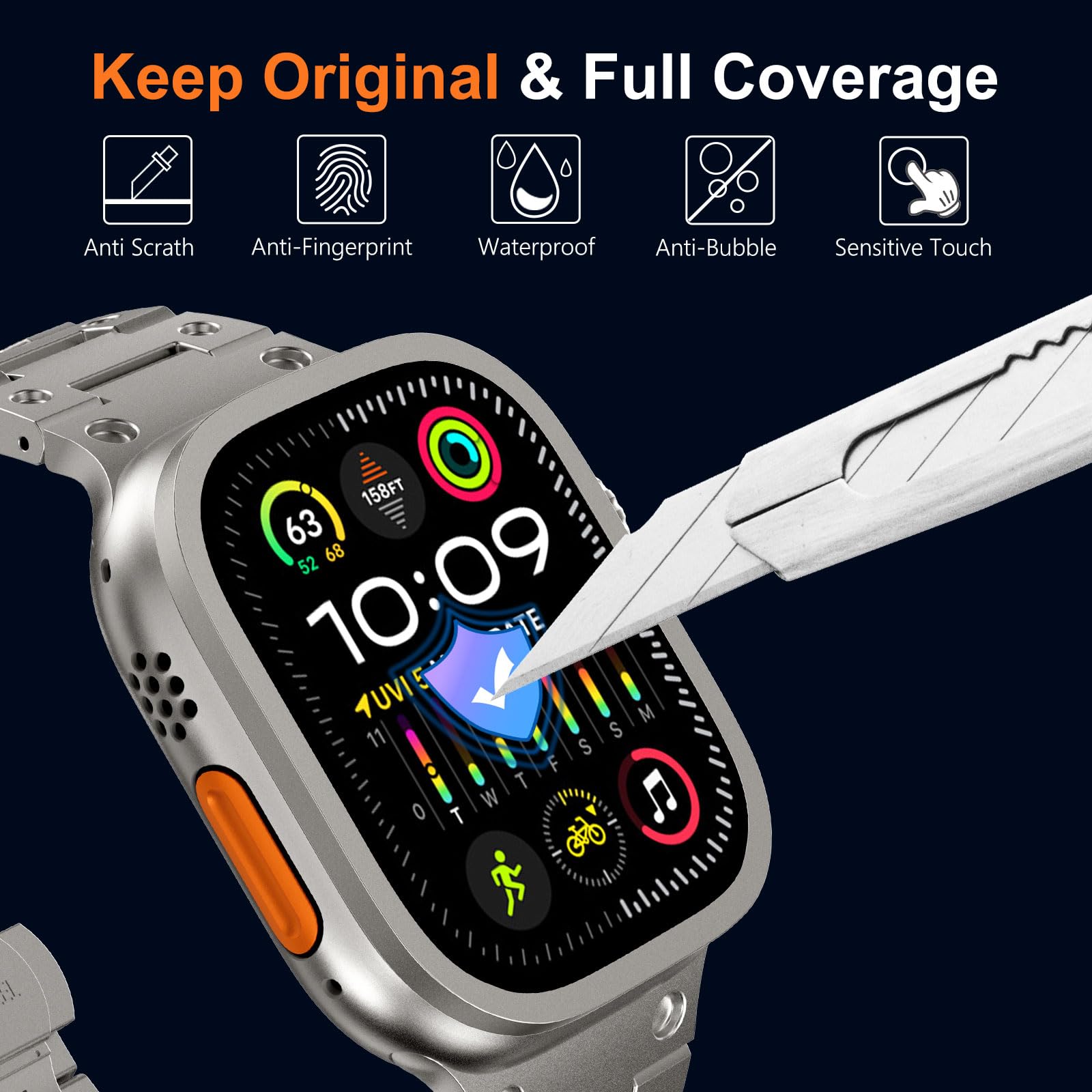 กระจกนิรภัยสําหรับ Apple Watch - Smartwatch Apple Watches For Women บทวิจารณ์และราคา