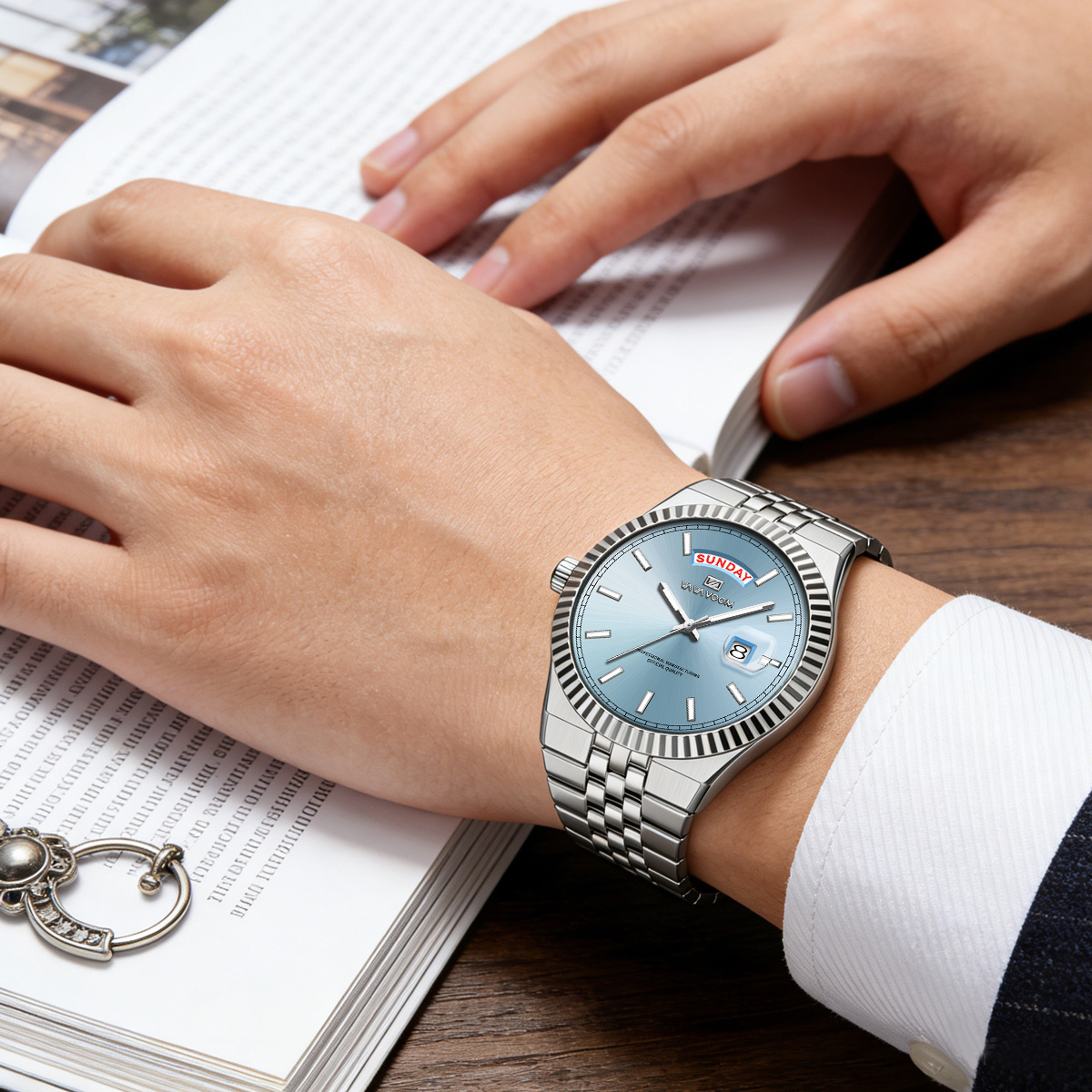 นาฬิกาควอตซ์ผู้ชาย รุ่นนักบิน  - Smartwatch Ring Watches บทวิจารณ์และราคา