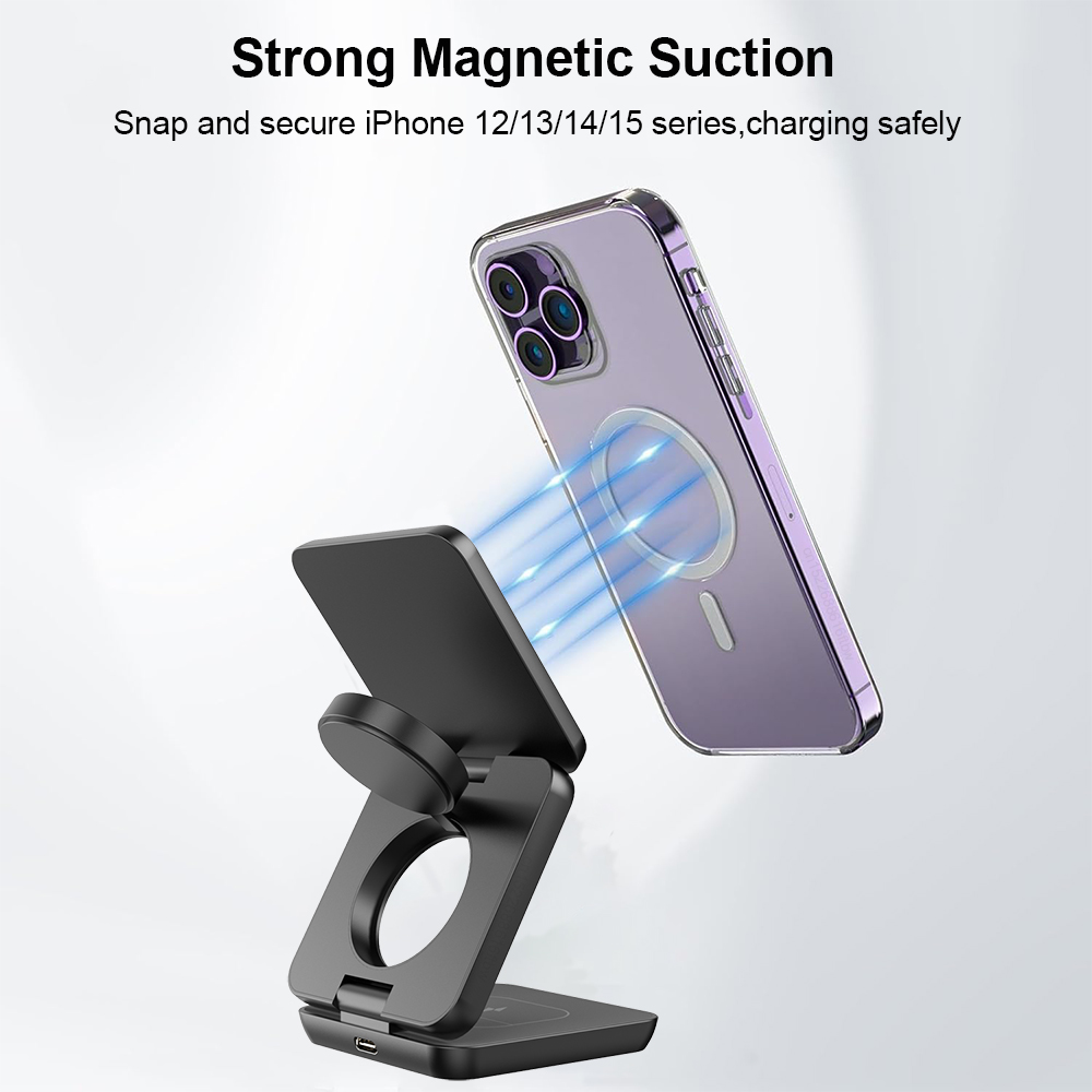 3 ใน 1 แบบพับได้ Magnetic Wire - Watch 7 Smartwatch Iphone บทวิจารณ์และราคา