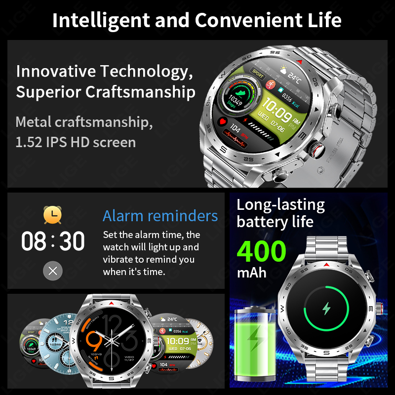 LIGE หน้าจอ AMOLED สมาร์ทวอทช์ - Smartwatch Noise Watches For Women บทวิจารณ์และราคา