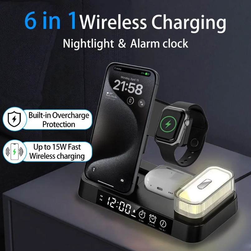 แท่นชาร์จไร้สาย LED 6 in 1 แบบ - Watch 7 Smartwatch Iphone บทวิจารณ์และราคา