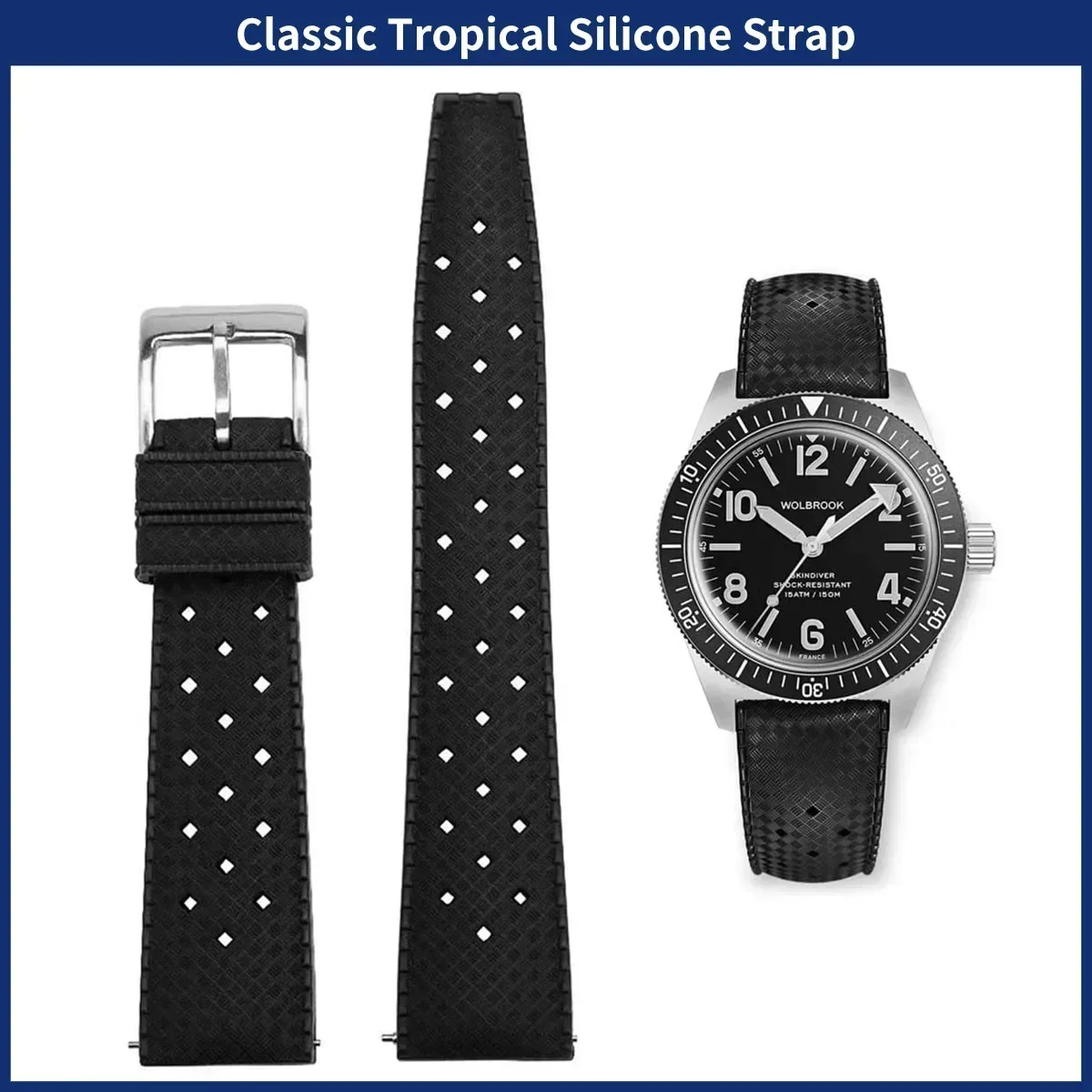 FKM สายนาฬิกา 20 มม.22 มม.Trop - Watches Rolex Smartwatch บทวิจารณ์และราคา