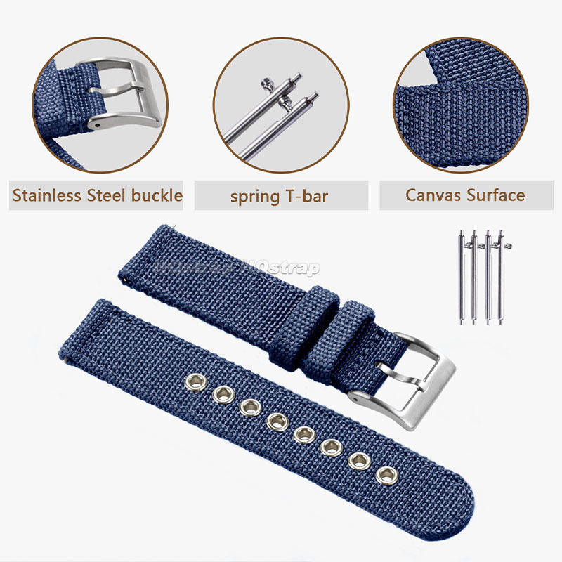 สายไนลอน 18 มม.20 มม.22 มม.ผ้า - Nato Strap Nylon บทวิจารณ์และราคา