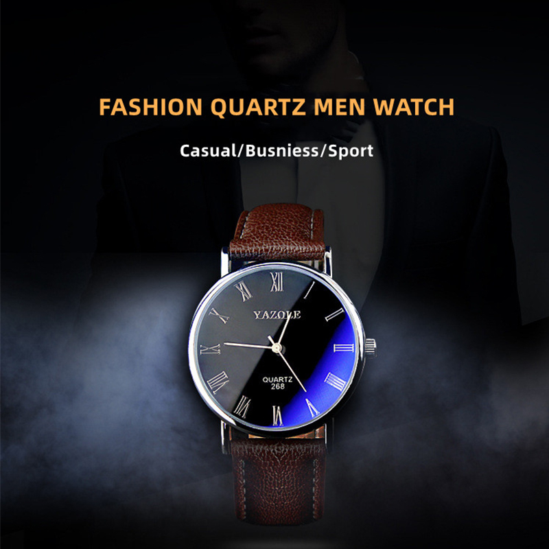 YAZOLE นาฬิกาผู้ชายแฟชั่นสายหน - Smartwatch Slim Watches For Men บทวิจารณ์และราคา