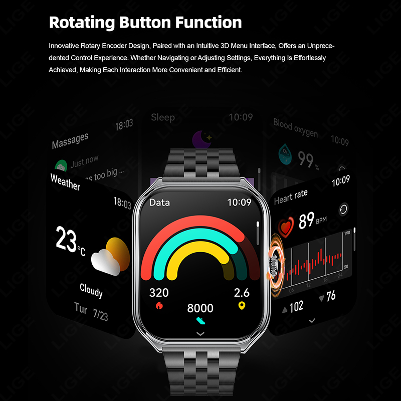 นาฬิกาสมาร์ทวอทช์ LIGE รุ่นแฟช - Smartwatch Slim Watches For Men บทวิจารณ์และราคา