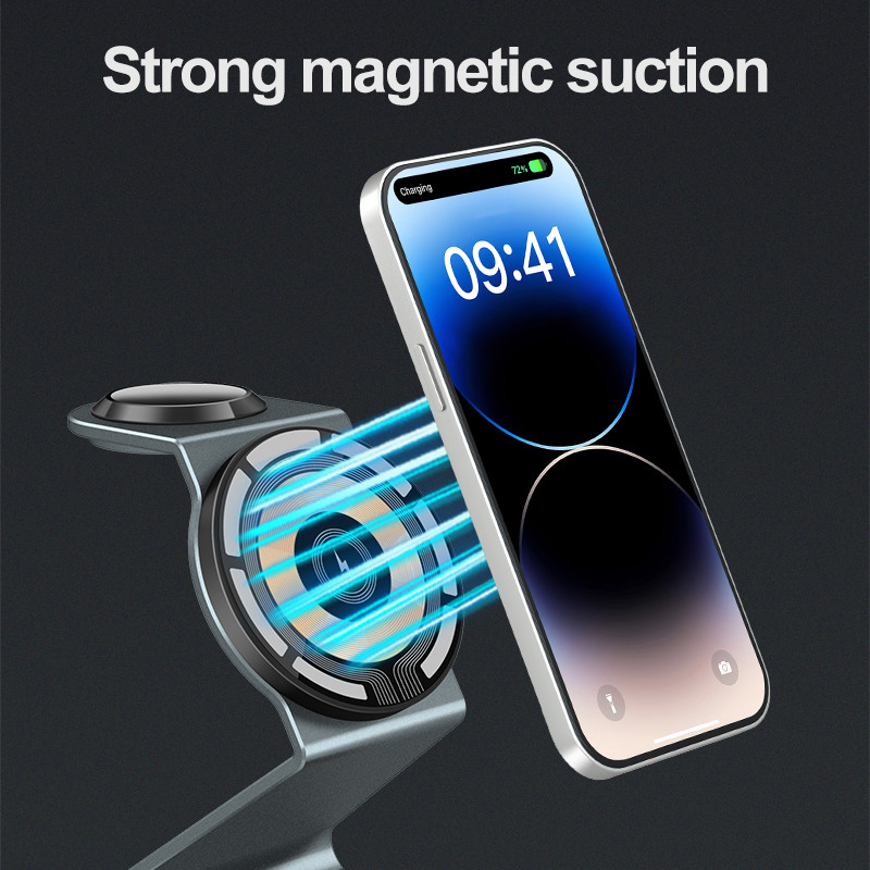 3 ใน 1 โปร่งใส Magnetic Wirele - Watch 7 Smartwatch Iphone บทวิจารณ์และราคา