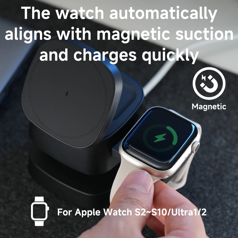 แท่นชาร์จไร้สายแม่เหล็ก 3 in 1 - Watch 7 Smartwatch Iphone บทวิจารณ์และราคา