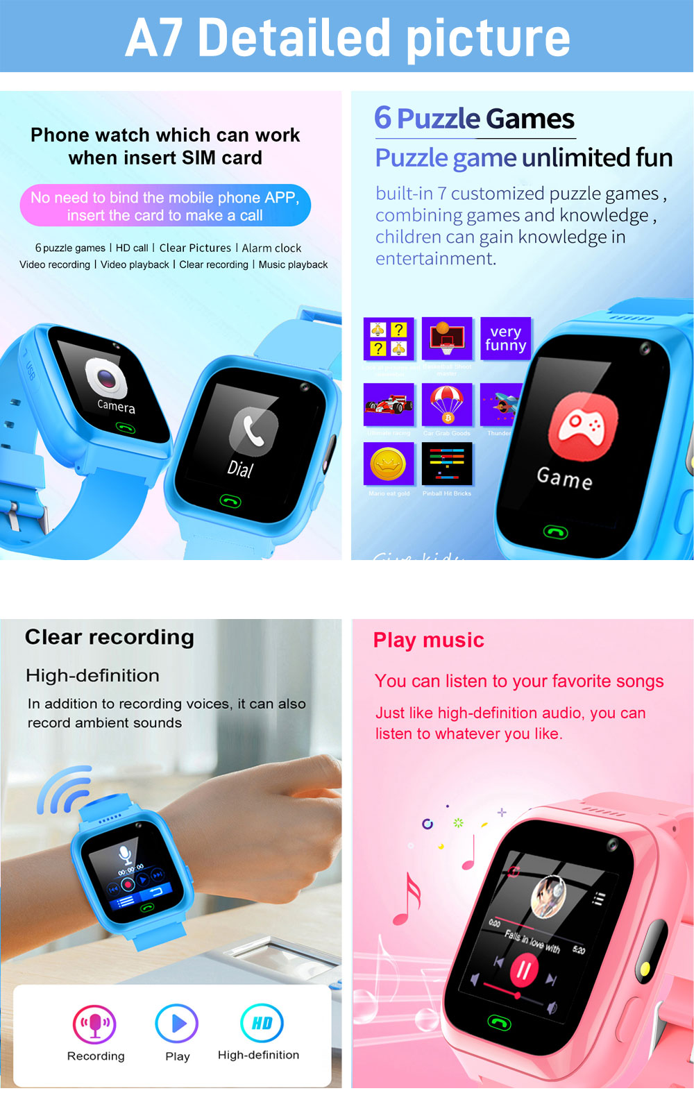2G 4G เด็กสมาร์ทนาฬิกาโทรศัพท์ - Smartwatch Watches For Kid Boy บทวิจารณ์และราคา