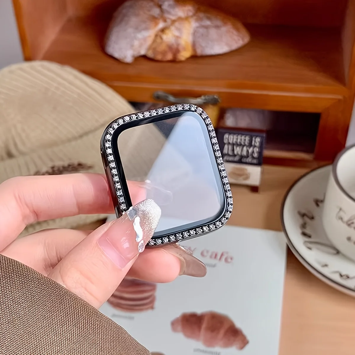 ใหม่แก้ว + กรณีเพชรสำหรับแอปเป - Smartwatch New Watches บทวิจารณ์และราคา