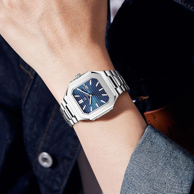 นาฬิกาควอตซ์ JONNY MOORE K1050 - Smartwatch Square Watches For Men บทวิจารณ์และราคา
