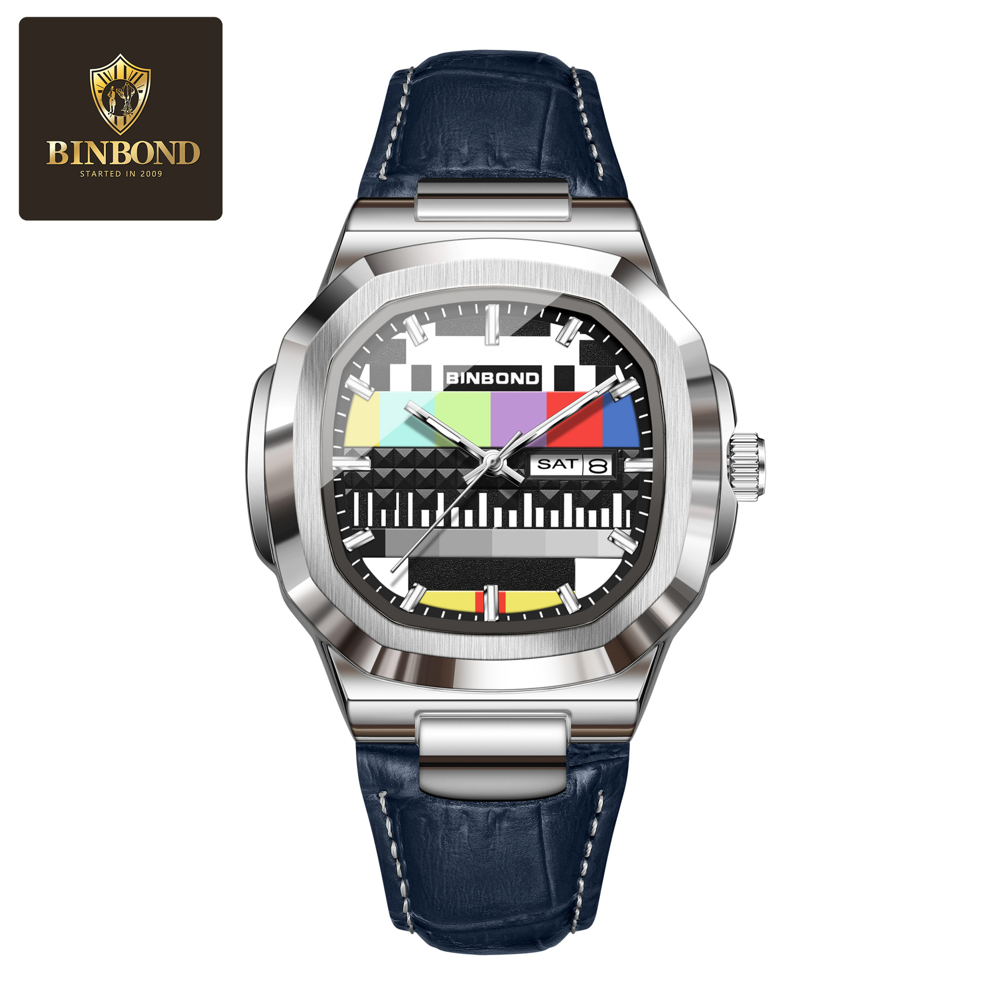 BINBOND นาฬิกาข้อมือทรงสี่เหลี - Smartwatch Square Watches For Men บทวิจารณ์และราคา